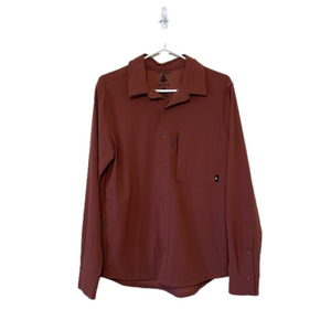 Woods Button Up Burgundy Size Medium